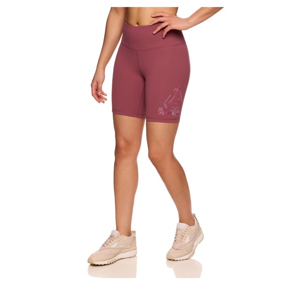 Reebok Women’s Activate High Rise Bike Short color : Renaissance Rose - Picture 3 of 6